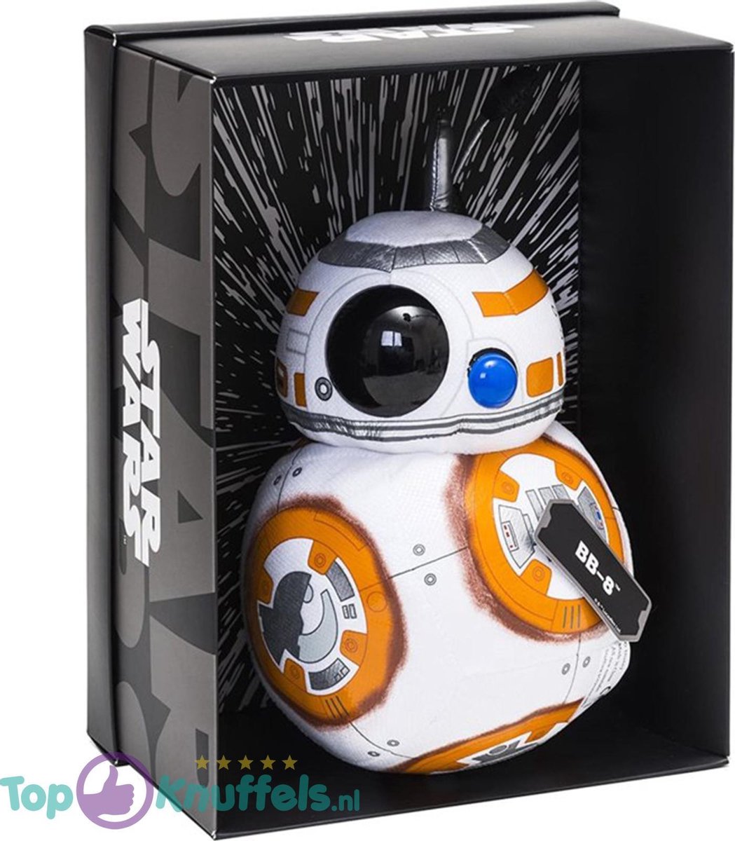 Disney Star Wars Black Line Pluche Knuffel BB-8 25 cm (Incl. Displaydoos) | Star Wars Peluche Plush Toy | Best friend of Yoda, Porg, Han Solo, Boba Fett, Darth Vader | Speelgoed Knuffelpop voor kinderen
